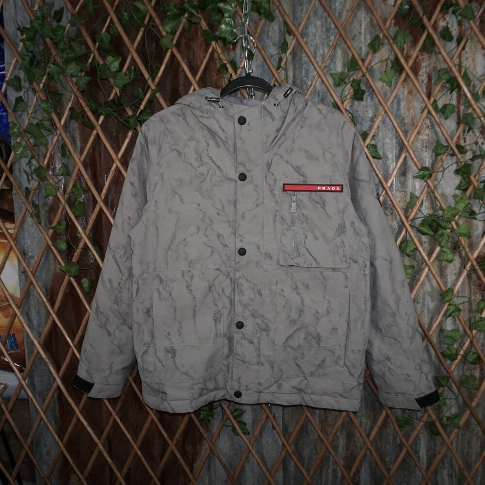 L - Vintage Y2K Prada Jackets Coats puffer marble pattern